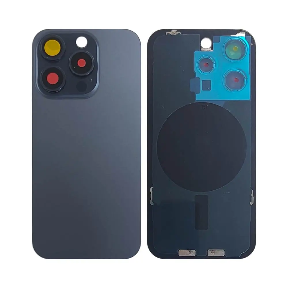 Vitre Arrière iPhone 15 Pro Titane Bleu