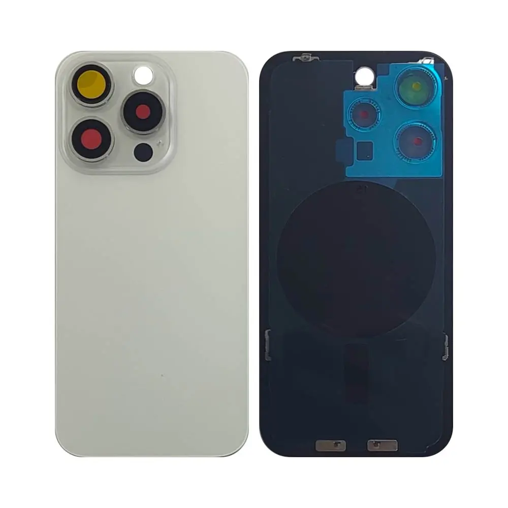 Vitre Arrière iPhone 15 Pro Titane Blanc