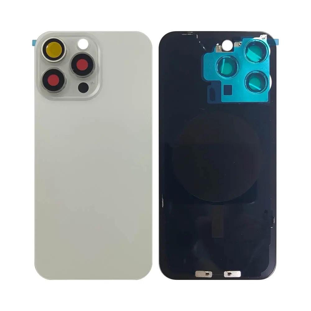 Vitre Arrière iPhone 15 Pro Max Titane Blanc