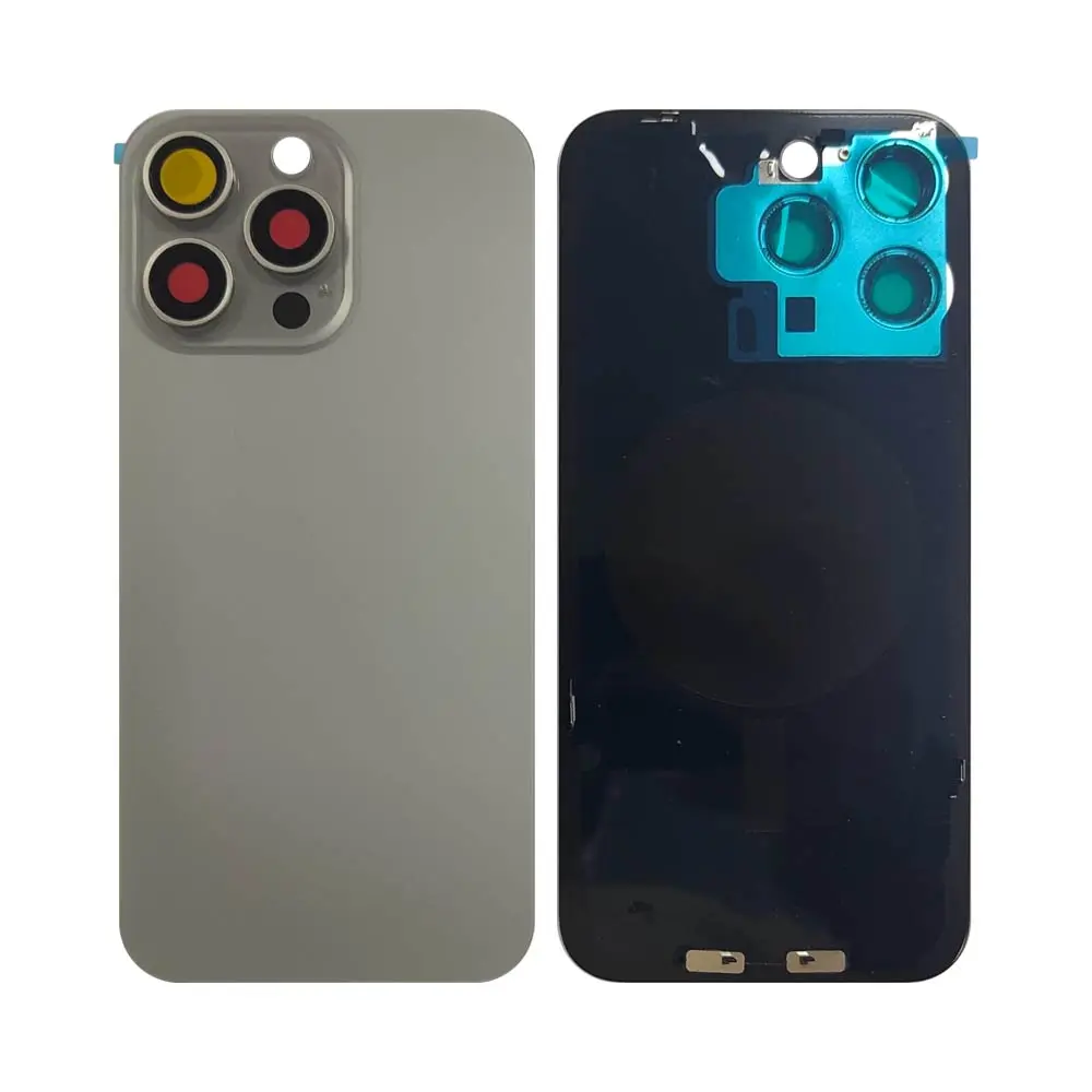 Vitre Arrière iPhone 15 Pro Max Titane Naturel