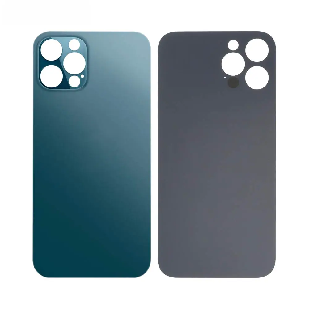 Vitre Arrière iPhone 12 Pro Max Bleue (Large Hole)