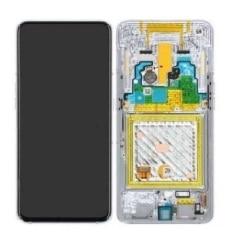 Ecran Complet Argent OLED Galaxy A80 (A805F) (Avec châssis)